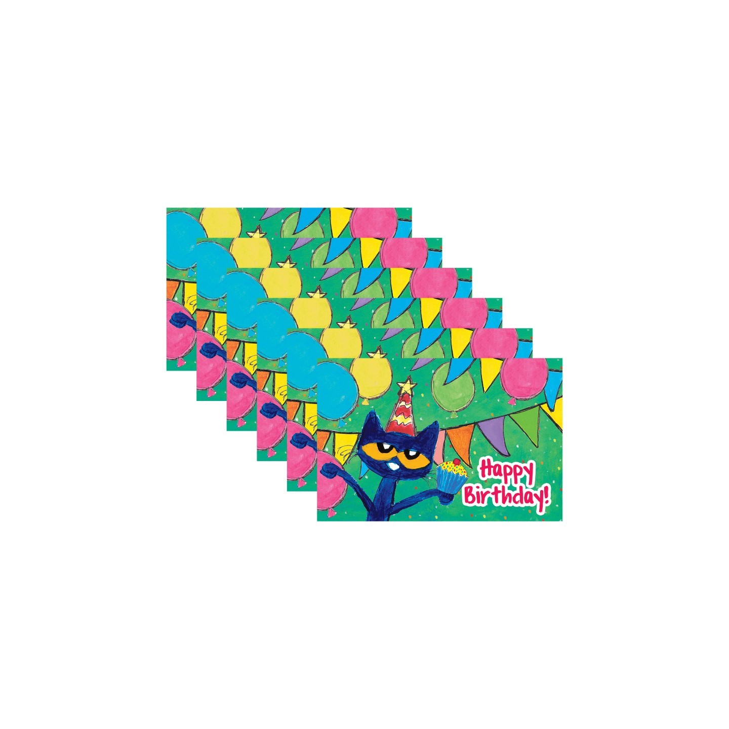 Teacher Created Resources® Pete The Cat Happy Birthday Postcards, 30 Per Pack, 6 Packs