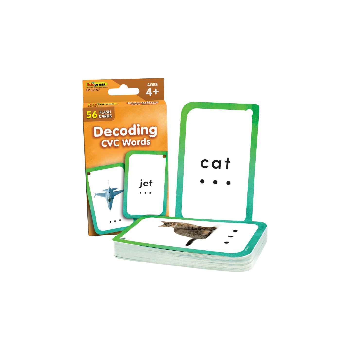 Teacher Created Resources® Decoding CVC Words Flash Cards