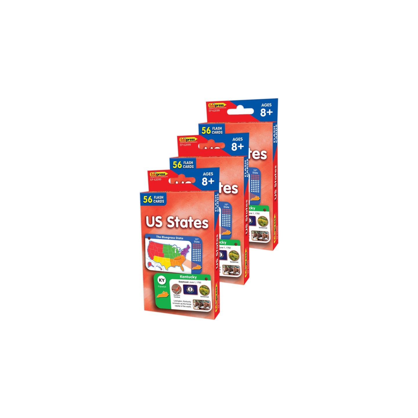Edupress™ US States Flash Cards, 3 Packs