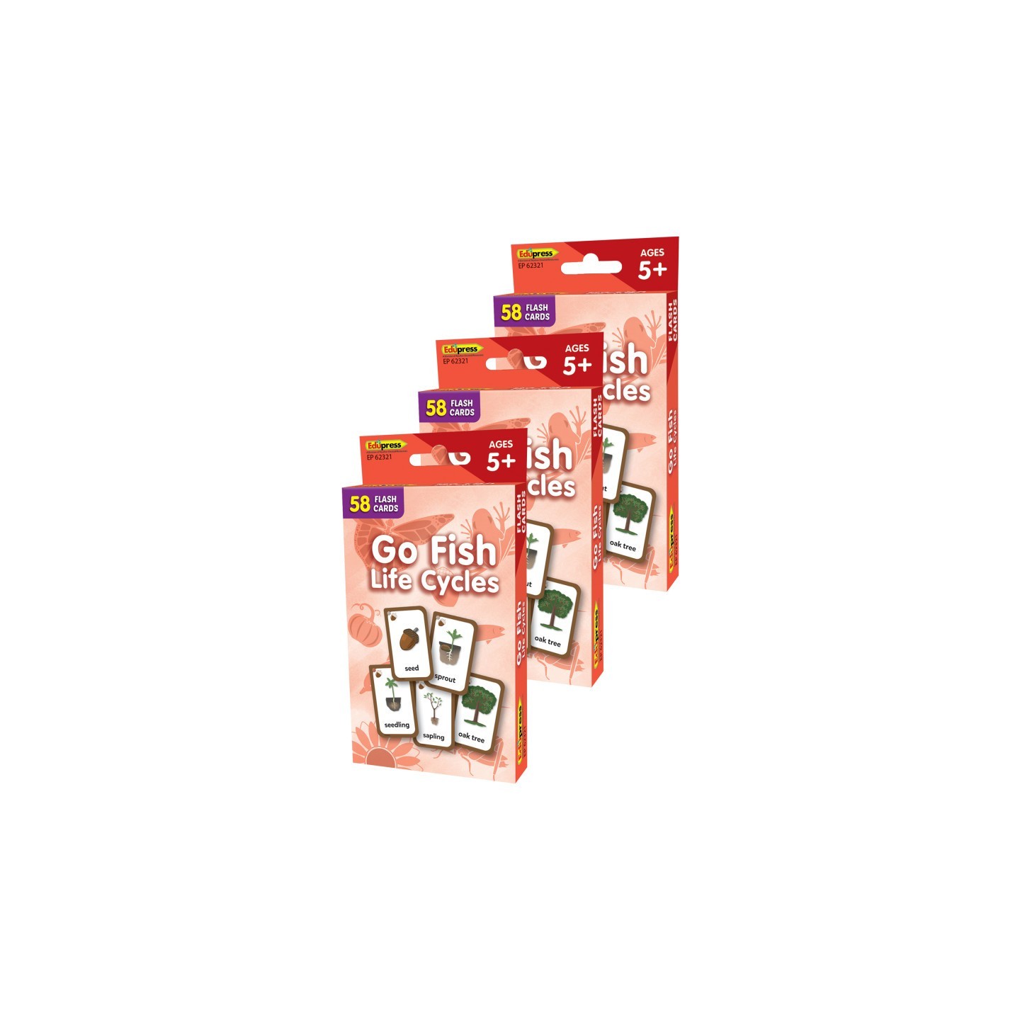 Edupress™ Go Fish: Life Cycles Flash Cards, 3 Packs