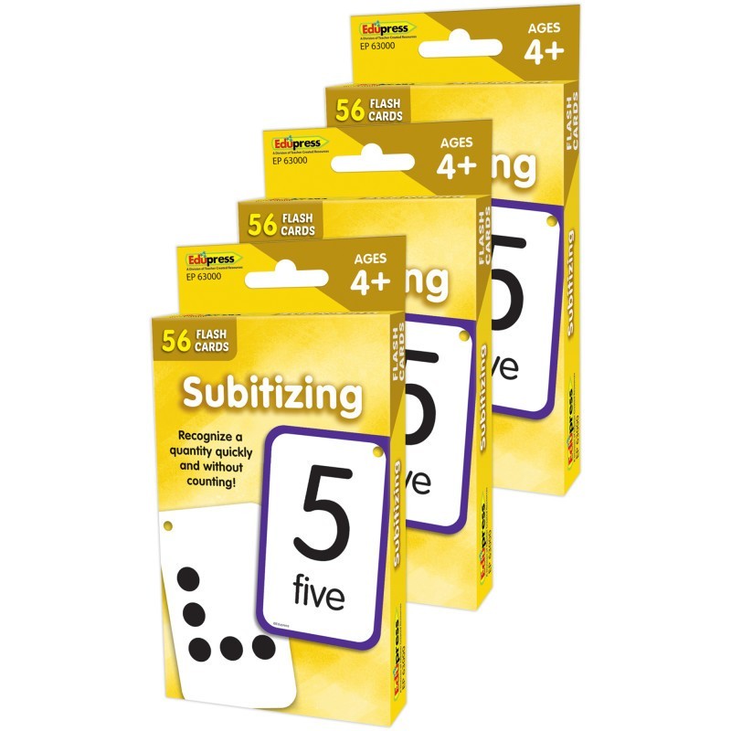Teacher Created Resources® Subitizing Flash Cards, 56 Per Pack, 3 Packs