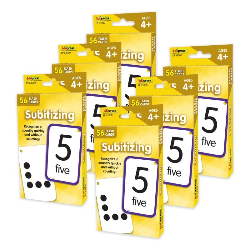 Teacher Created Resources® Subitizing Flash Cards, 56 Per Pack, 6 Packs