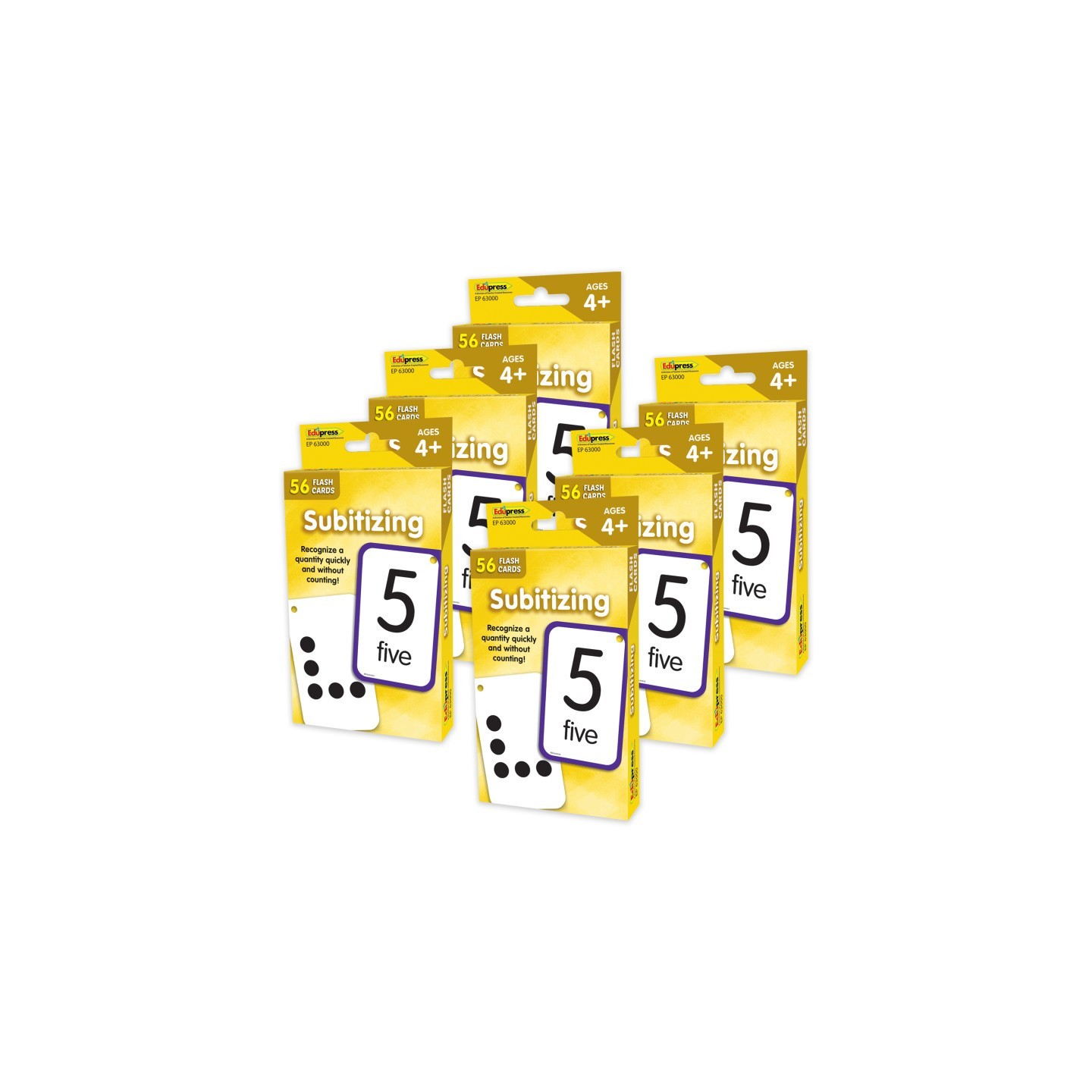 Teacher Created Resources® Subitizing Flash Cards, 56 Per Pack, 6 Packs