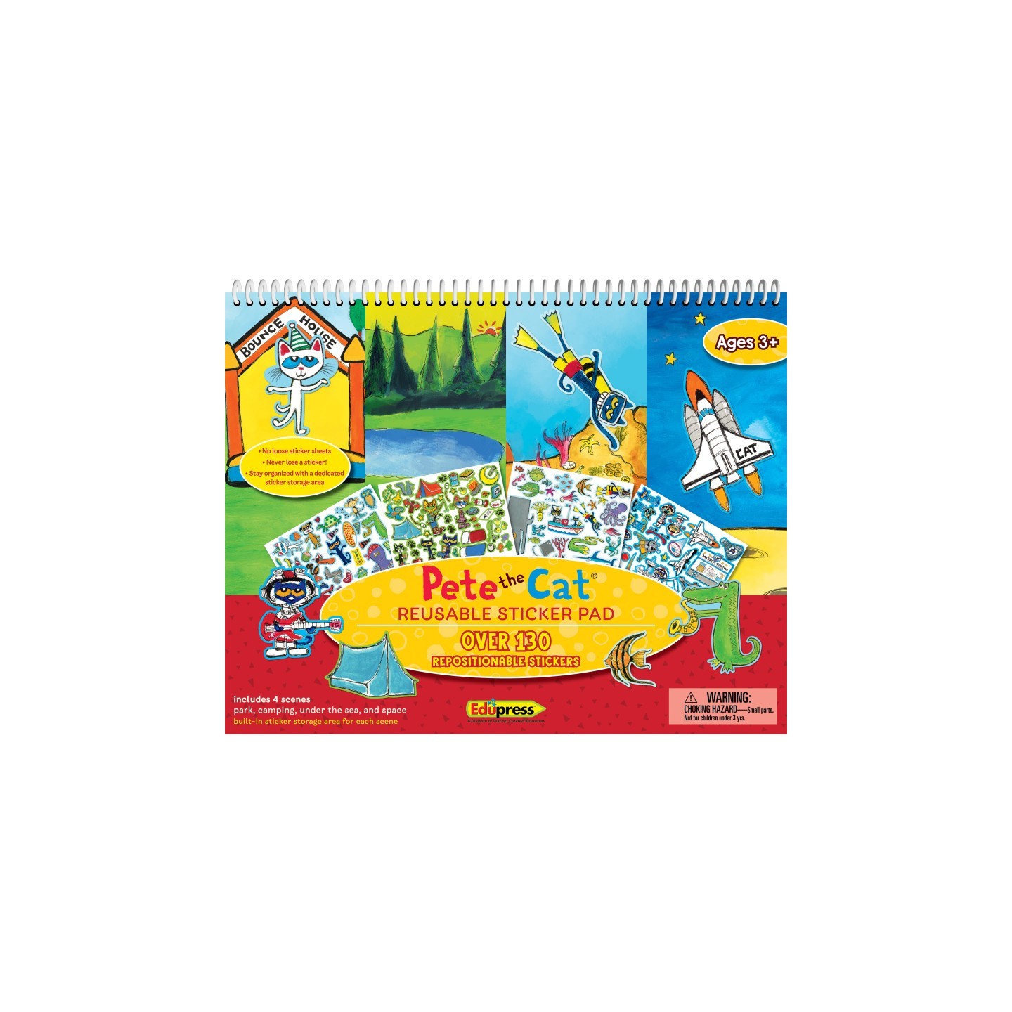 Teacher Created Resources® Pete The Cat Reusable Sticker Pad