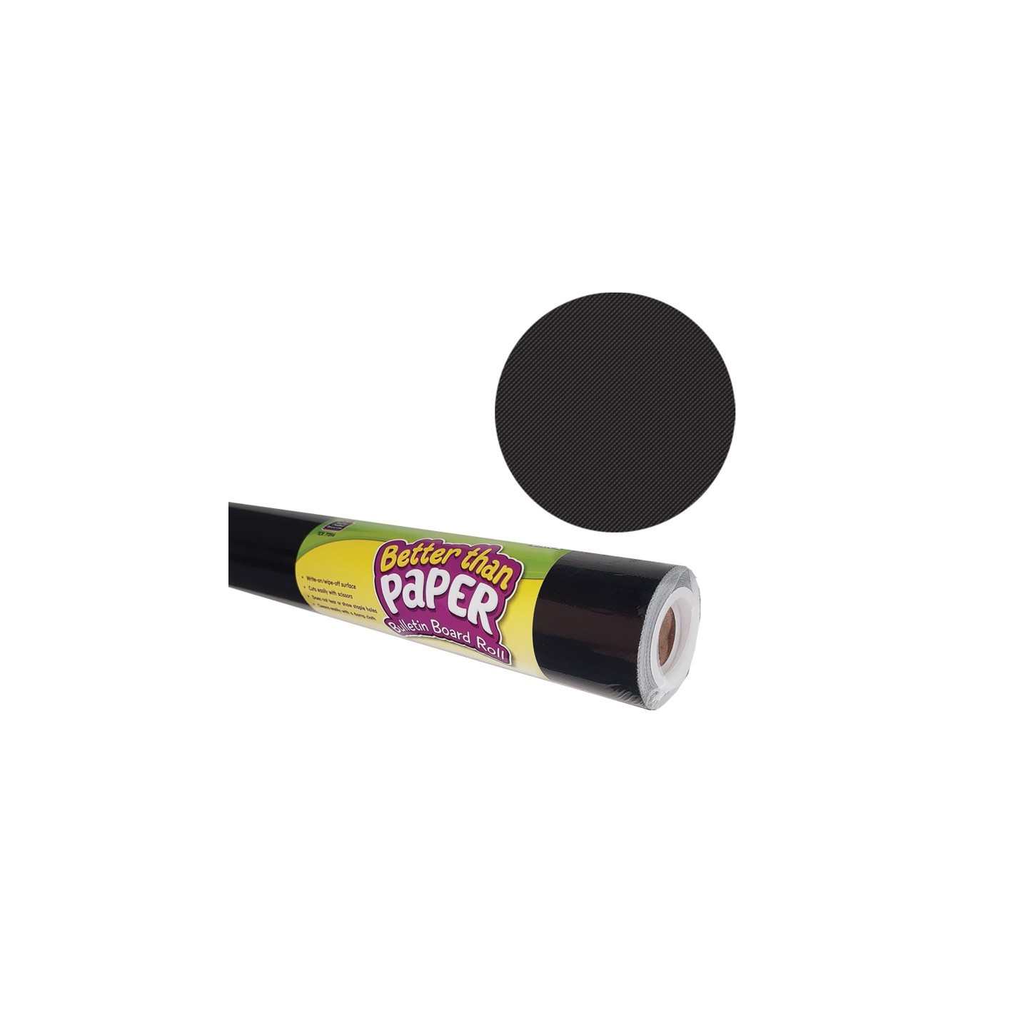 Teacher Created Resources® Better Than Paper® Bulletin Board Roll, 4' x 12', Black, 4 Rolls