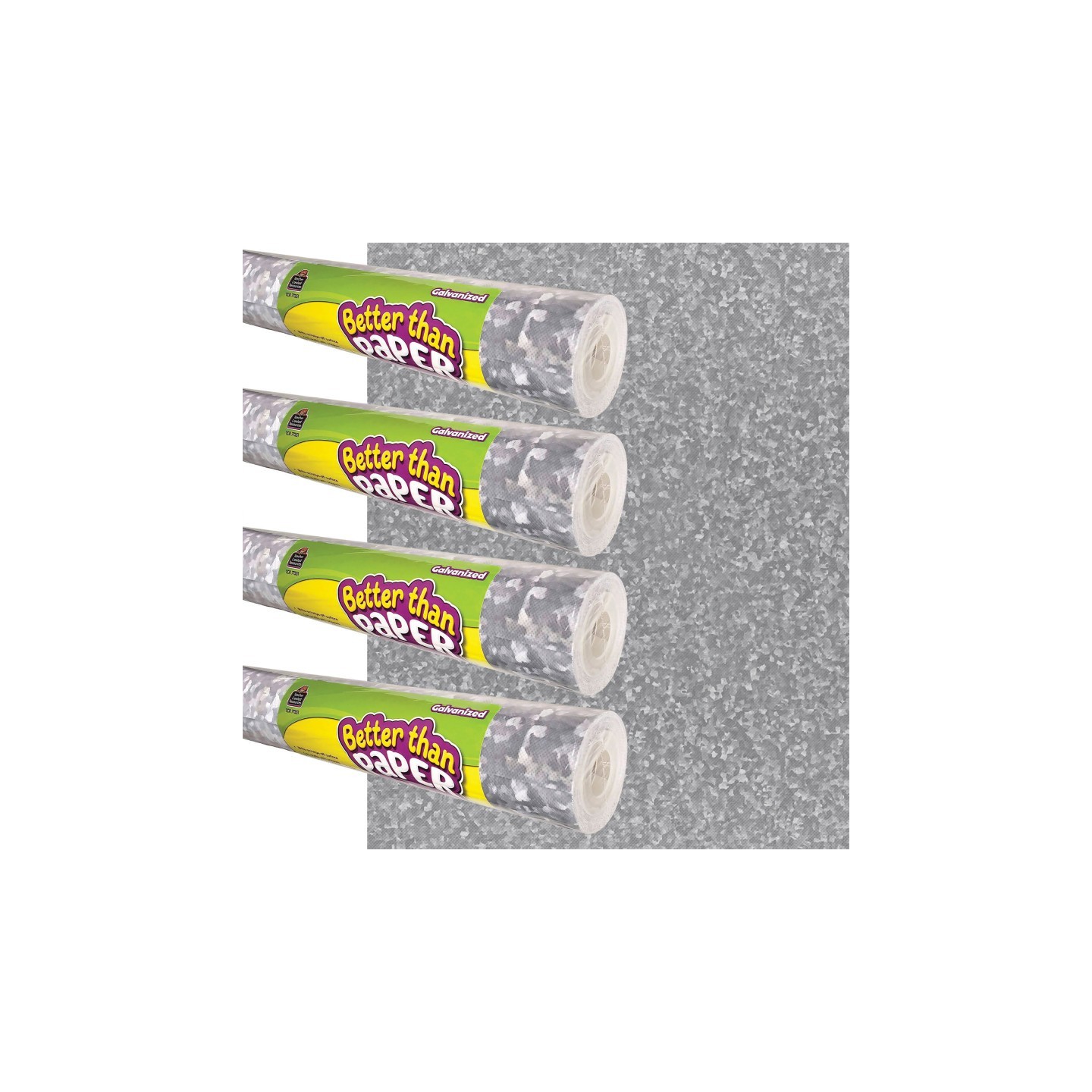 Teacher Created Resources® Better Than Paper® Bulletin Board Roll, 4' x 12', Galvanized Metal, 4 Rolls