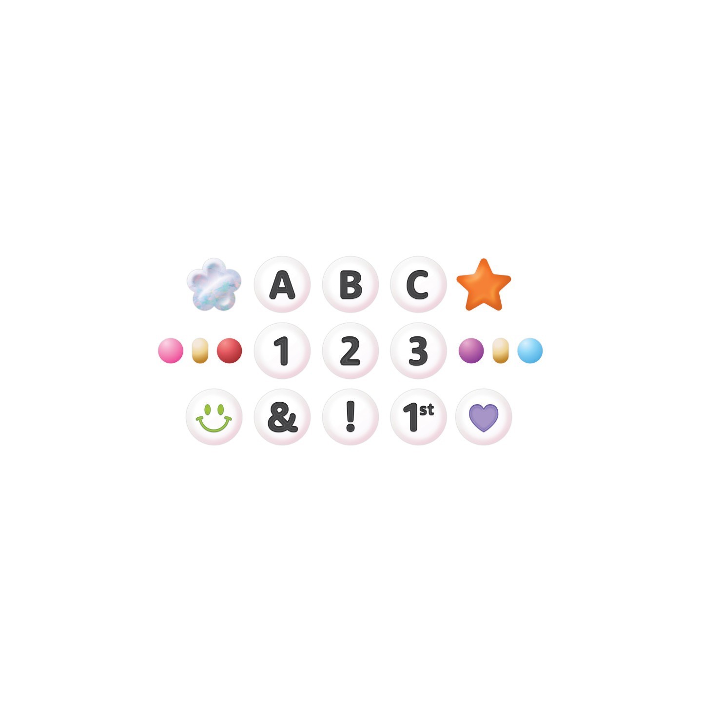 Teacher Created Resources® Friendship Beads Circle Letters, 445 Pieces