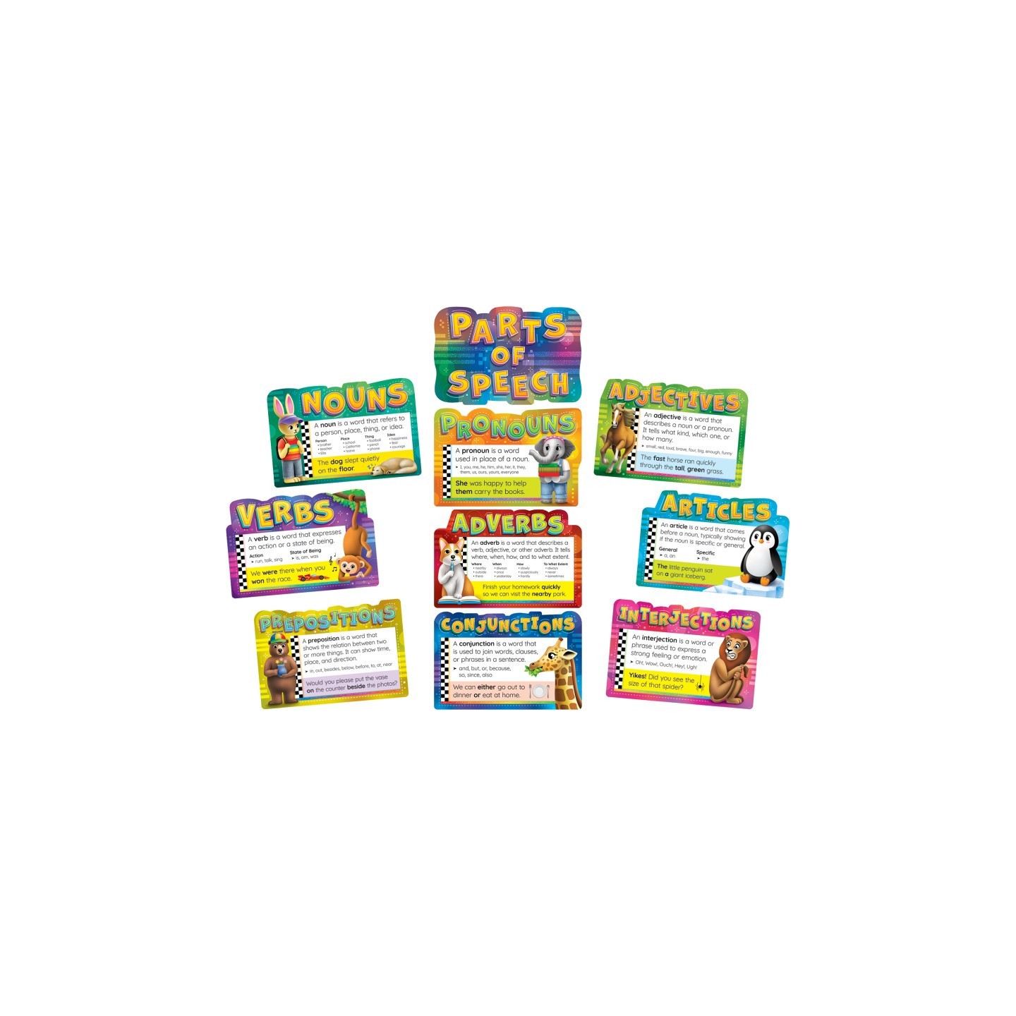 Teacher Created Resources® Parts of Speech Bulletin Board Set, 10 Pieces