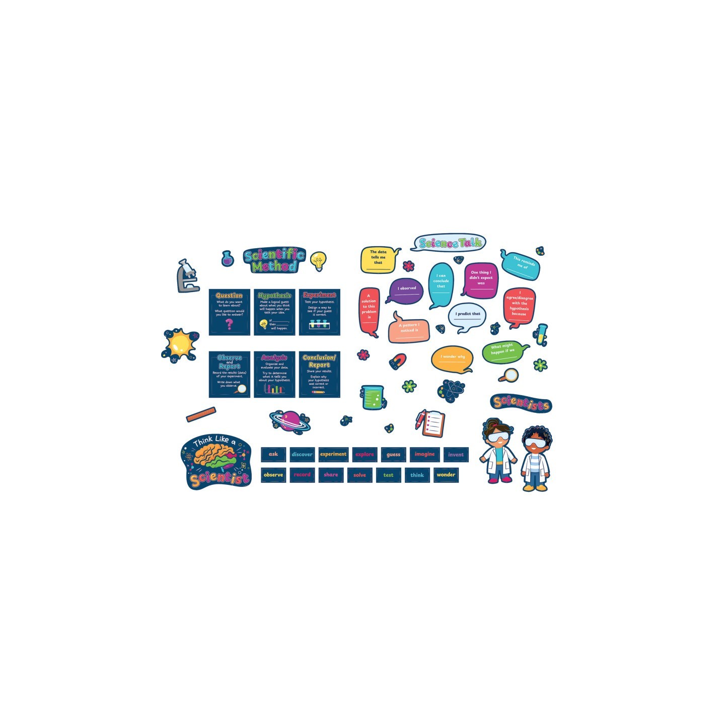 Teacher Created Resources® Science Talk Bulletin Board Set, 60 Pieces