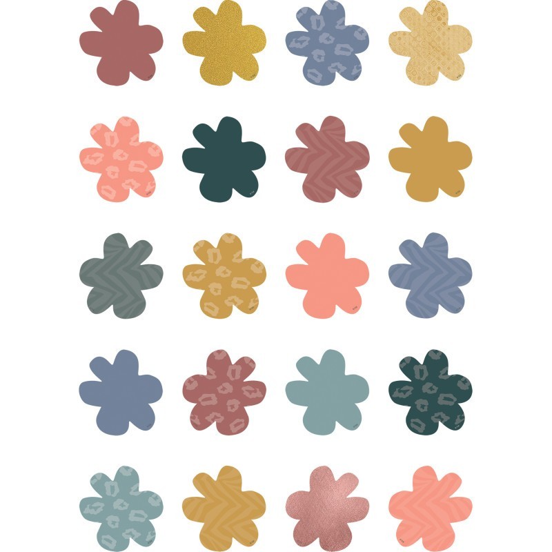 Teacher Created Resources® Wonderfully Wild Flowers Mini Accents, Pack of 36