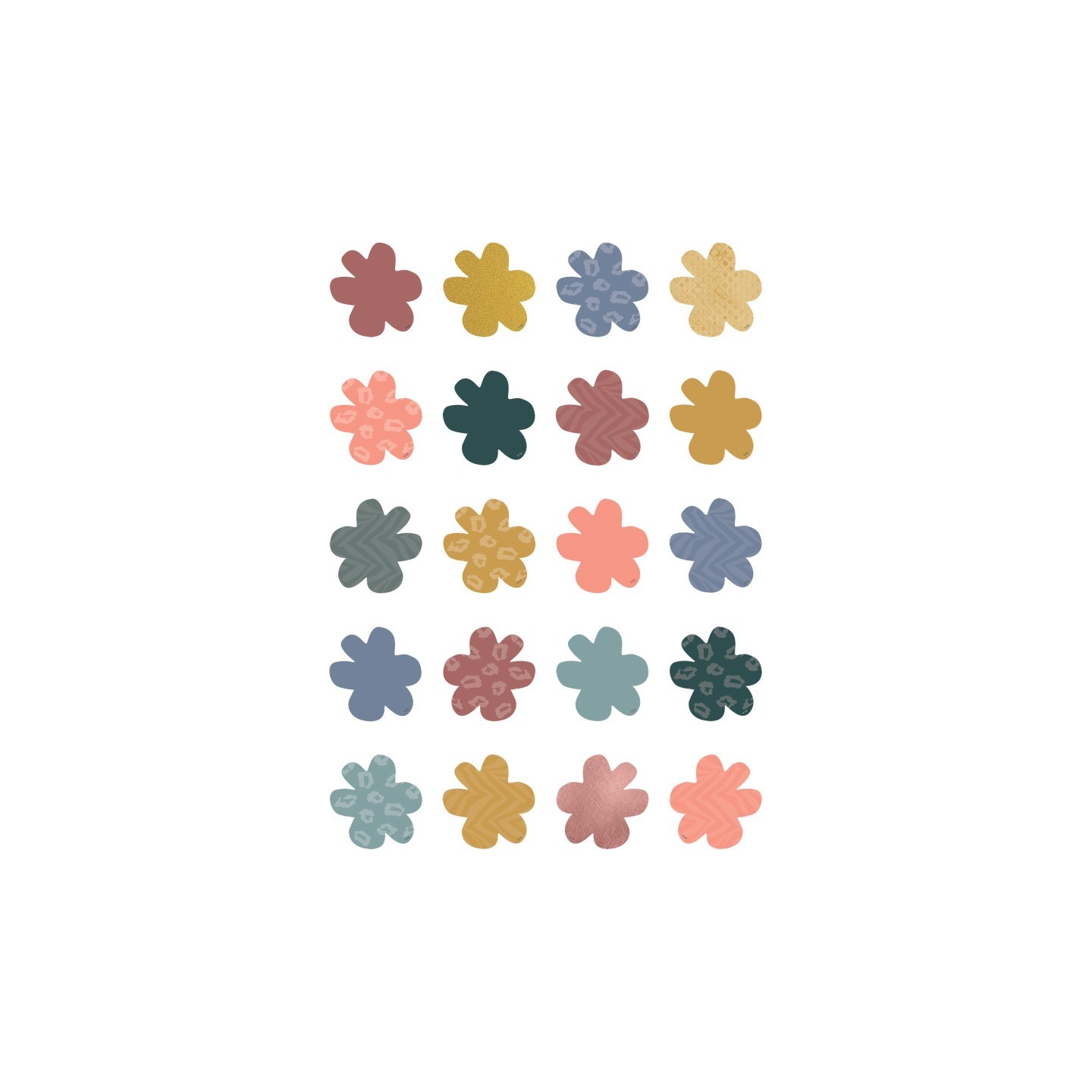 Teacher Created Resources® Wonderfully Wild Flowers Mini Accents, Pack of 36