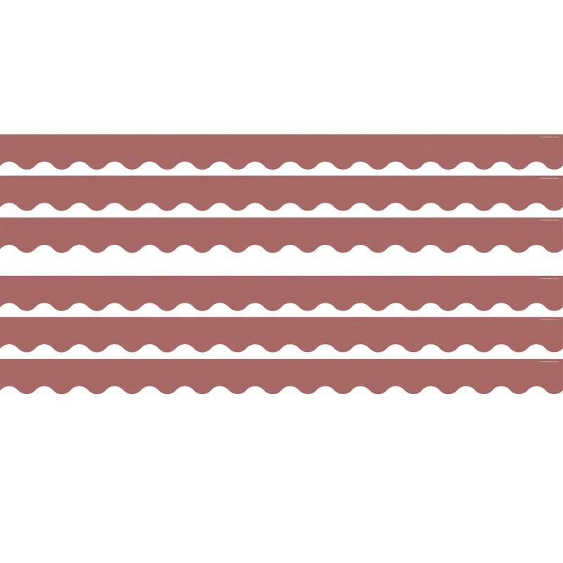 Teacher Created Resources® Deep Rose Scalloped Border Trim, 35 Feet Per Pack, 6 Packs