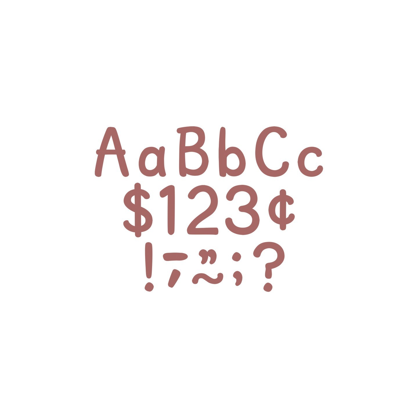 Teacher Created Resources® Deep Rose 4" Modern Classic Letters Combo Pack, 257 Pieces