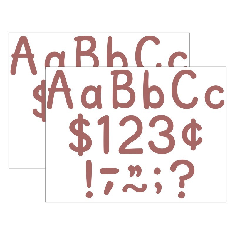 Teacher Created Resources® Deep Rose 4" Modern Classic Letters Combo Pack, 257 Pieces Per Pack, 2 Packs