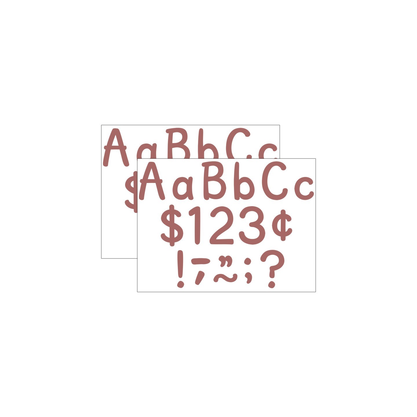 Teacher Created Resources® Deep Rose 4" Modern Classic Letters Combo Pack, 257 Pieces Per Pack, 2 Packs