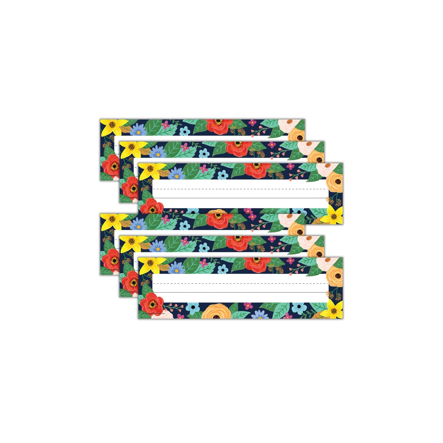 Teacher Created Resources® Wildflowers Flat Name Plates, 36 Per Pack, 6 Packs
