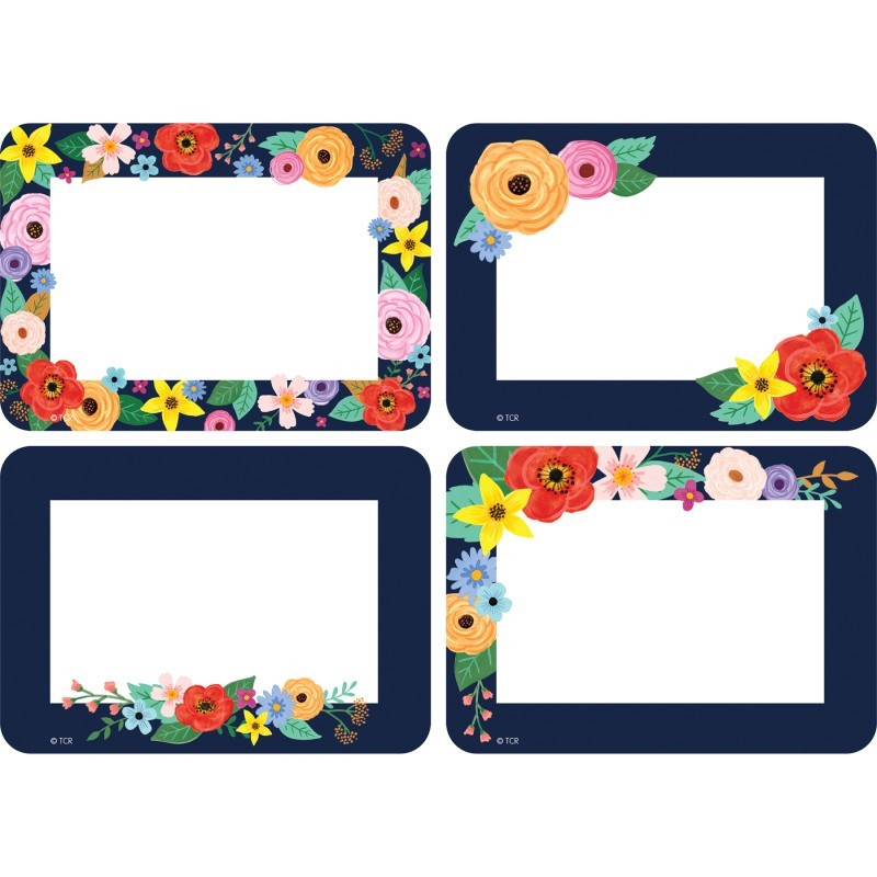 Teacher Created Resources® Wildflowers Name Tags/Labels - Multi-Pack, Pack of 36