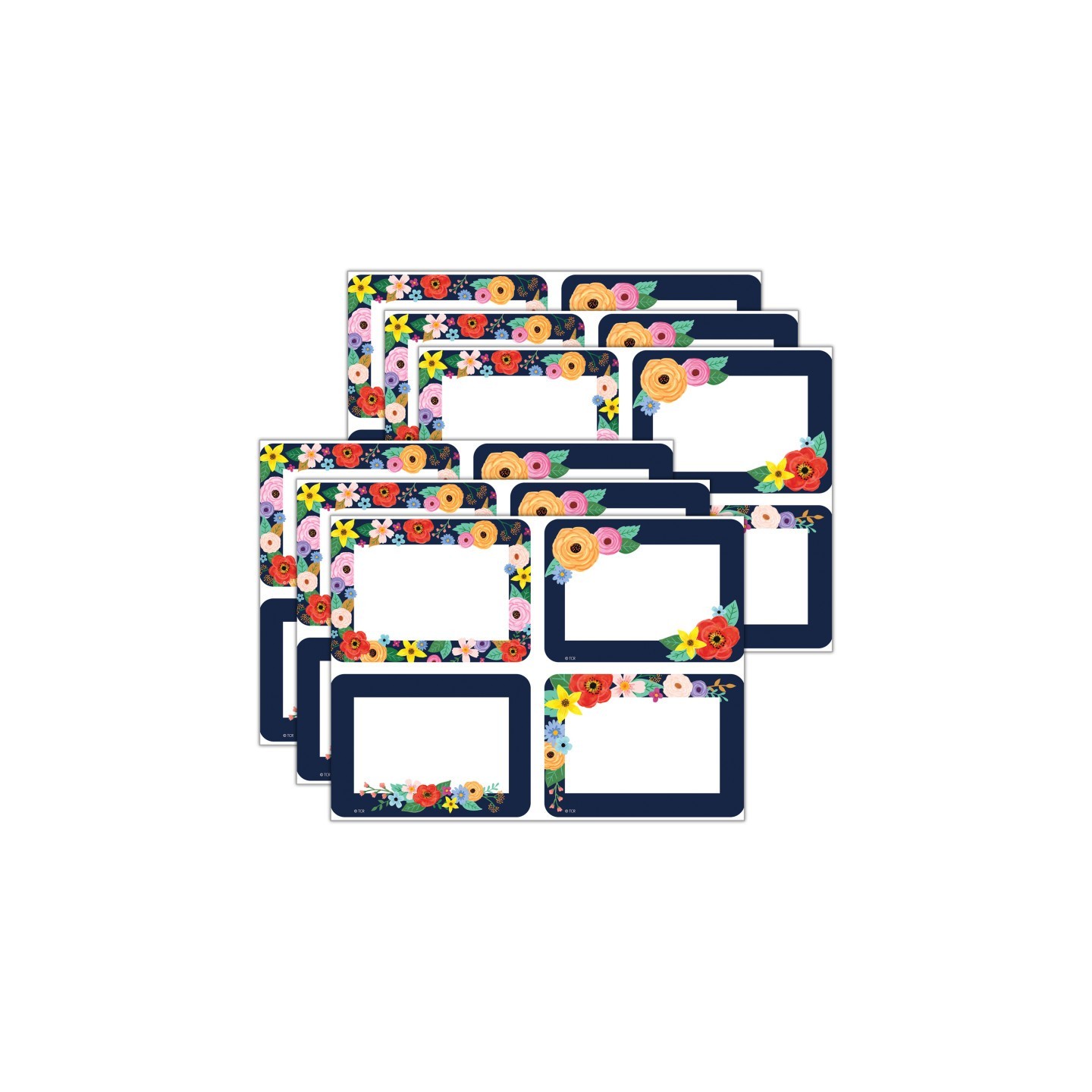 Teacher Created Resources® Wildflowers Name Tags/Labels - Multi-Pack, 36 Per Pack, 6 Packs
