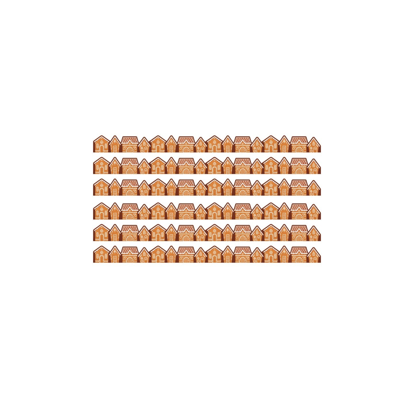 Teacher Created Resources® Gingerbread Houses Die-Cut Border Trim, 35 Feet Per Pack, 6 Packs
