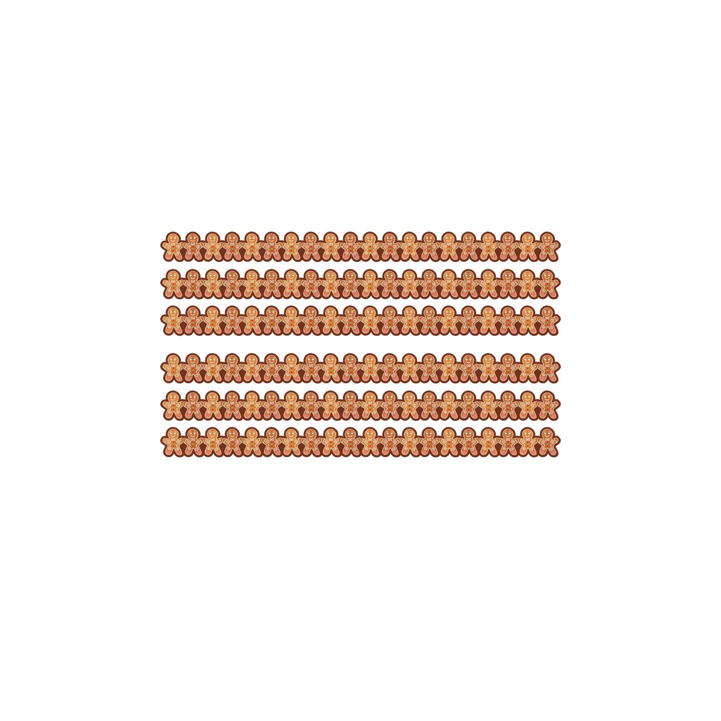 Teacher Created Resources® Gingerbread Cookies Die-Cut Border Trim, 35 Feet Per Pack, 6 Packs