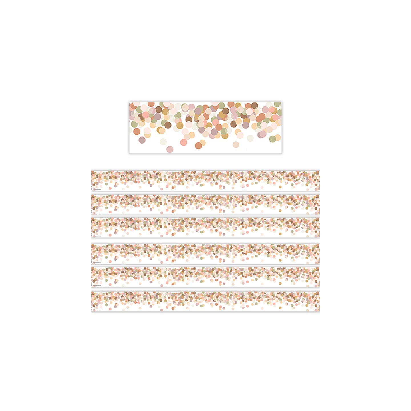 Teacher Created Resources® Calming Confetti Straight Border Trim, 35 Feet Per Pack, 6 Packs