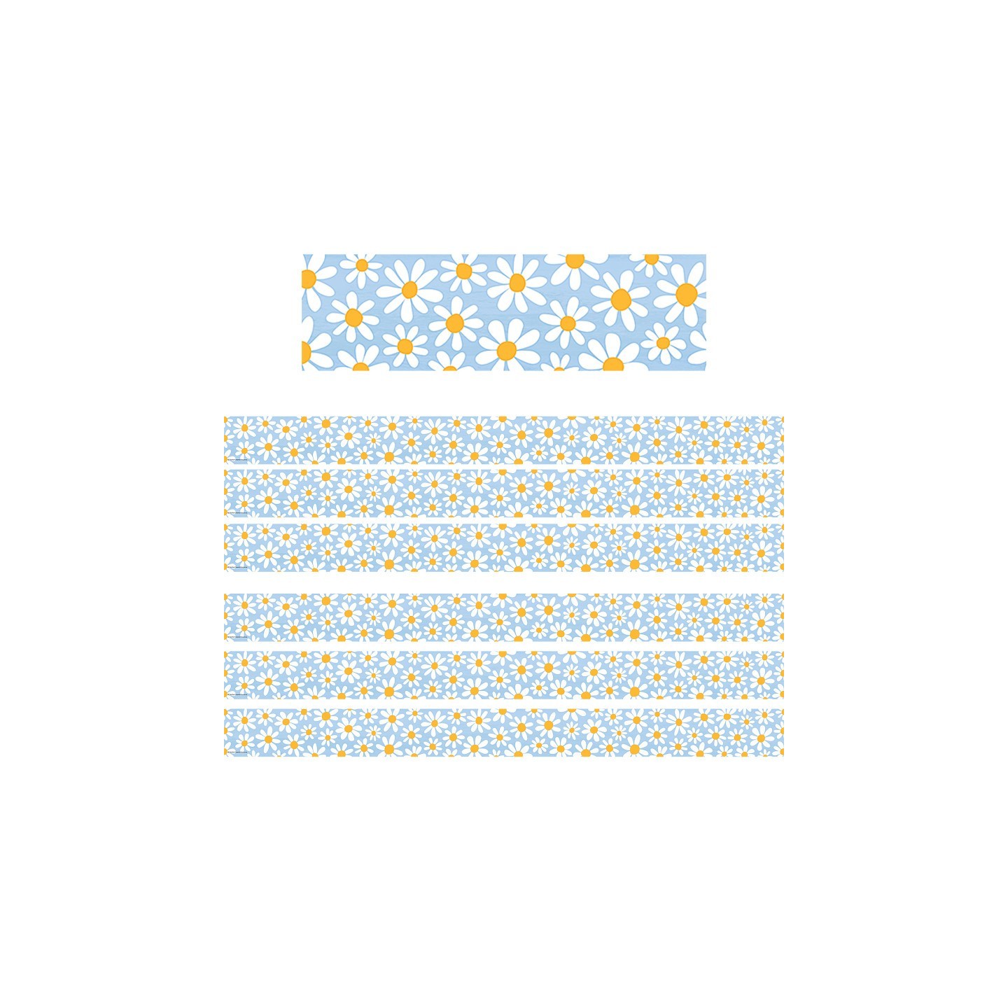 Teacher Created Resources® Daisies Straight Border Trim, 35 Feet Per Pack, 6 Packs