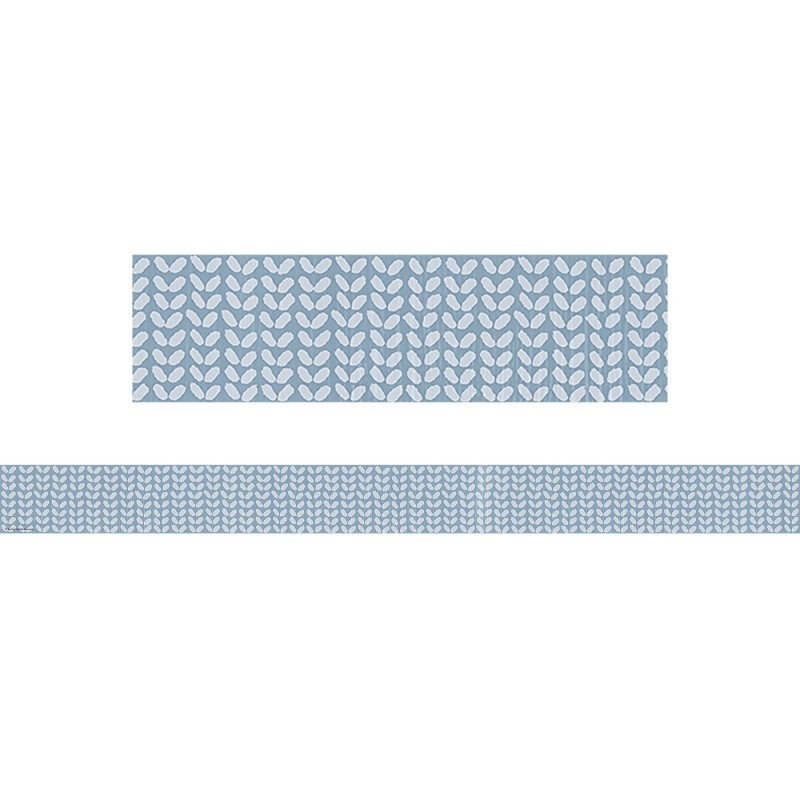 Teacher Created Resources® Classroom Cottage Blue Petals Straight Border Trim, 35 Feet