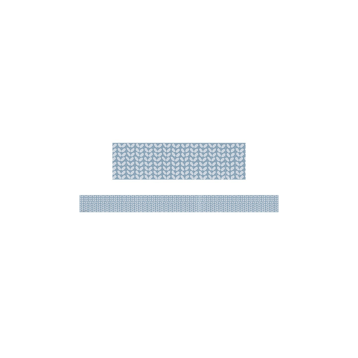 Teacher Created Resources® Classroom Cottage Blue Petals Straight Border Trim, 35 Feet