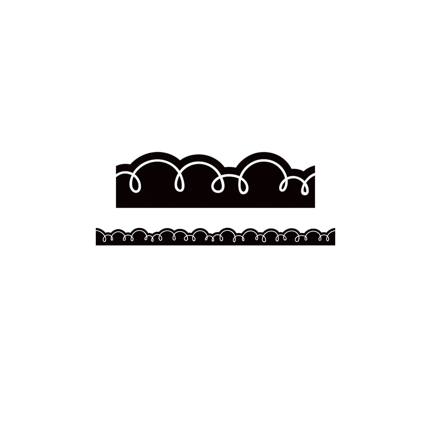Teacher Created Resources® Black with White Squiggles Die-Cut Border Trim, 35 Feet