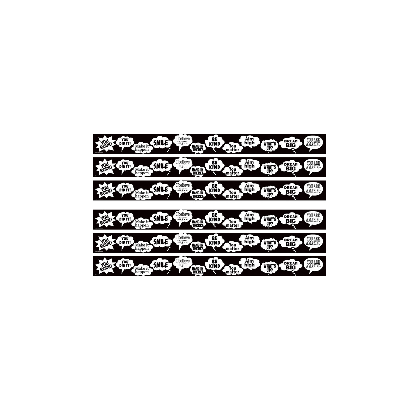 Teacher Created Resources® Speech Bubbles Straight Border Trim, 35 Feet Per Pack, 6 Packs
