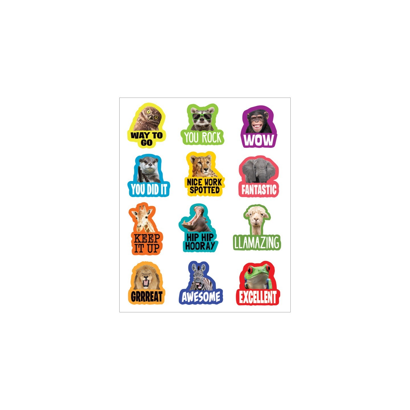 Teacher Created Resources® Go Wild Animals Stickers, Pack of 72