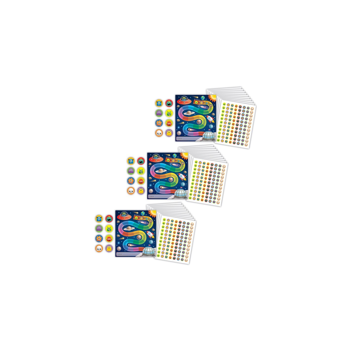 Teacher Created Resources® Out of this World Reward Trackers with Stickers, 3 Packs