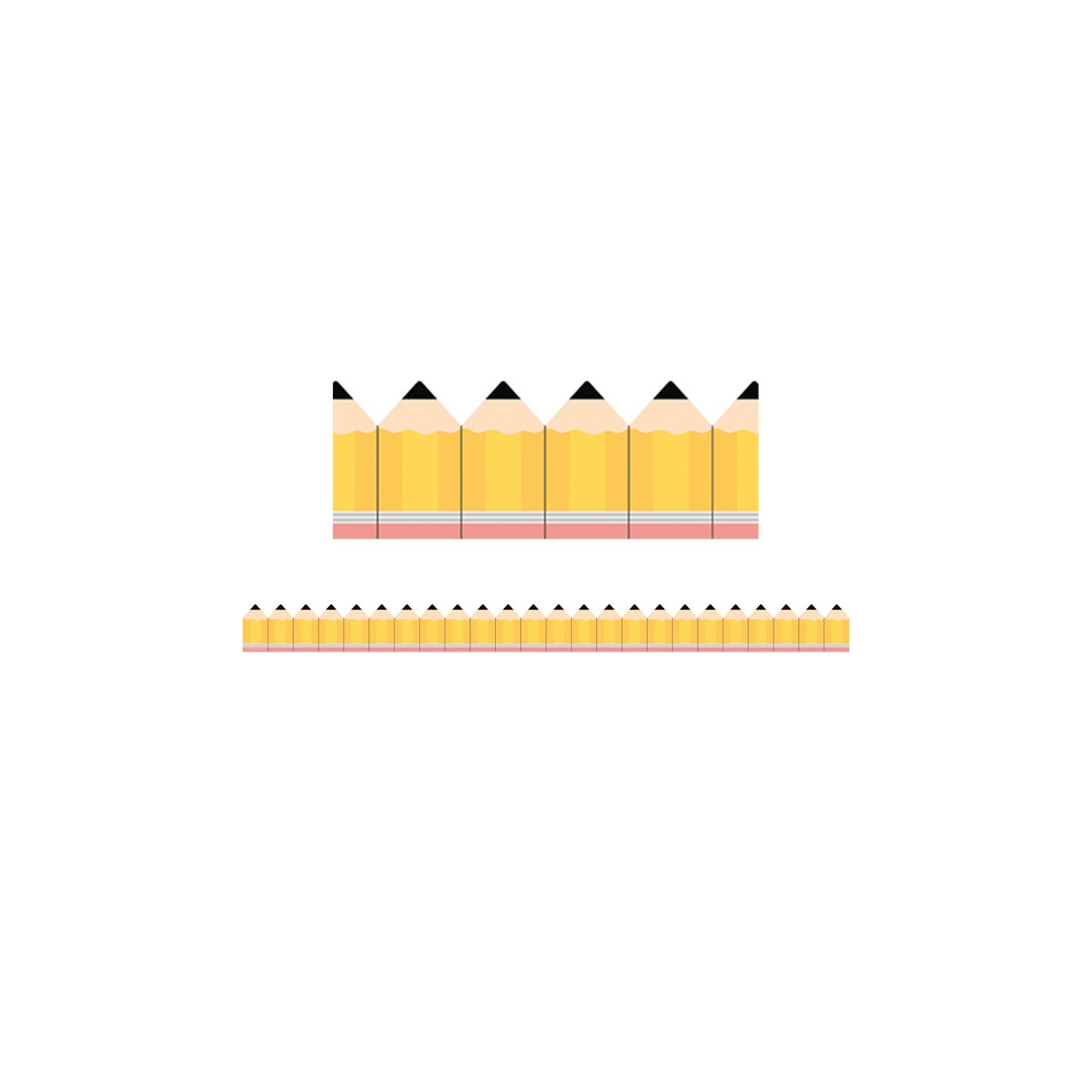 Teacher Created Resources® Yellow Pencils Die-Cut Decorative Border Trim, 35 ft