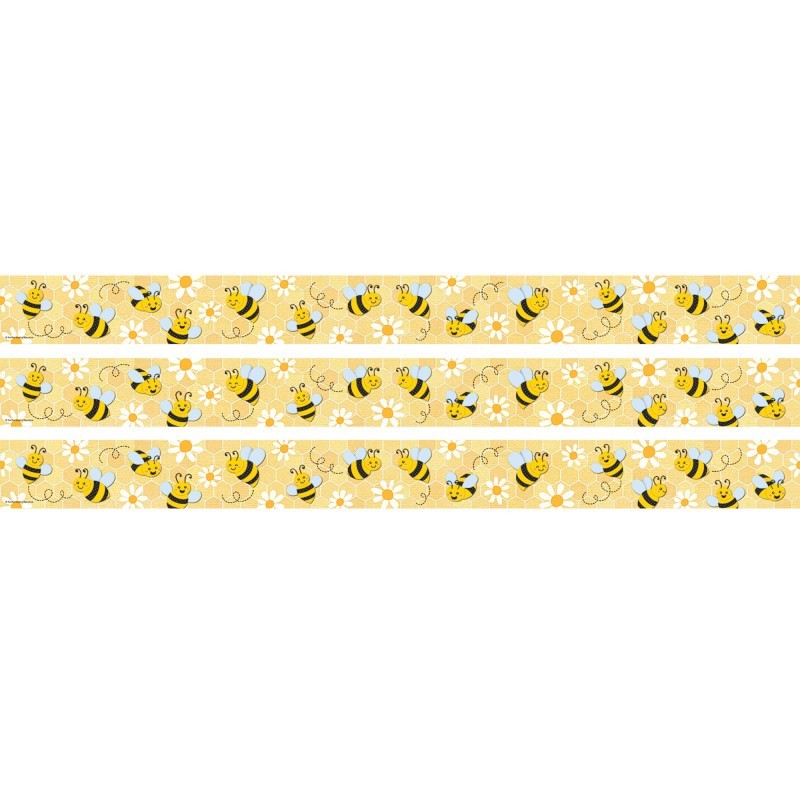 Teacher Created Resources® Buzzing Bees Straight Border Trim, 35 Feet Per Pack, 3 Packs