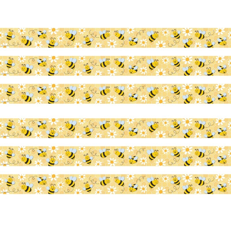 Teacher Created Resources® Buzzing Bees Straight Border Trim, 35 Feet Per Pack, 6 Packs