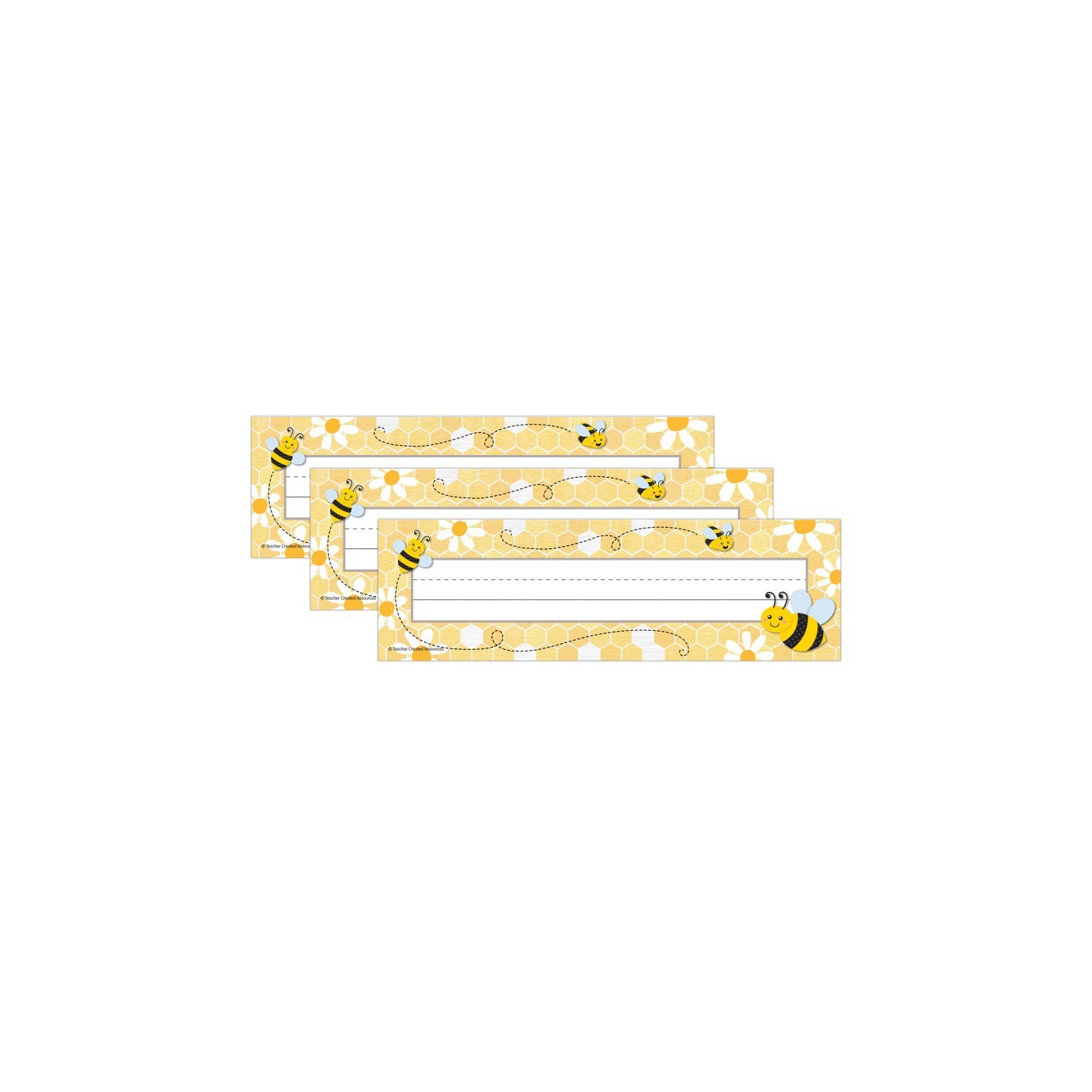Teacher Created Resources® Buzzing Bees Flat Name Plates, 36 Per Pack, 3 Packs