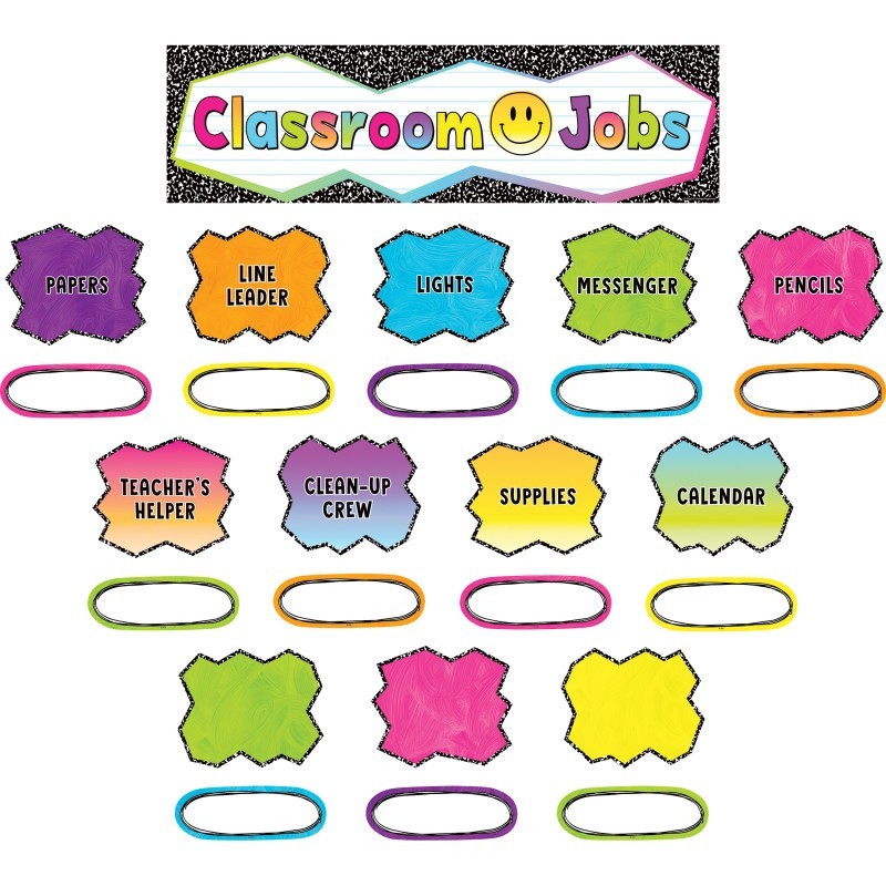 Teacher Created Resources® Brights 4Ever Classroom Jobs Mini Bulletin Board Set