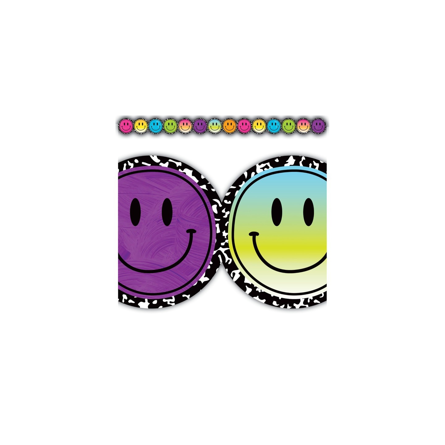 Teacher Created Resources® Brights 4Ever Smiley Faces Die-Cut Border Trim, 35 Feet