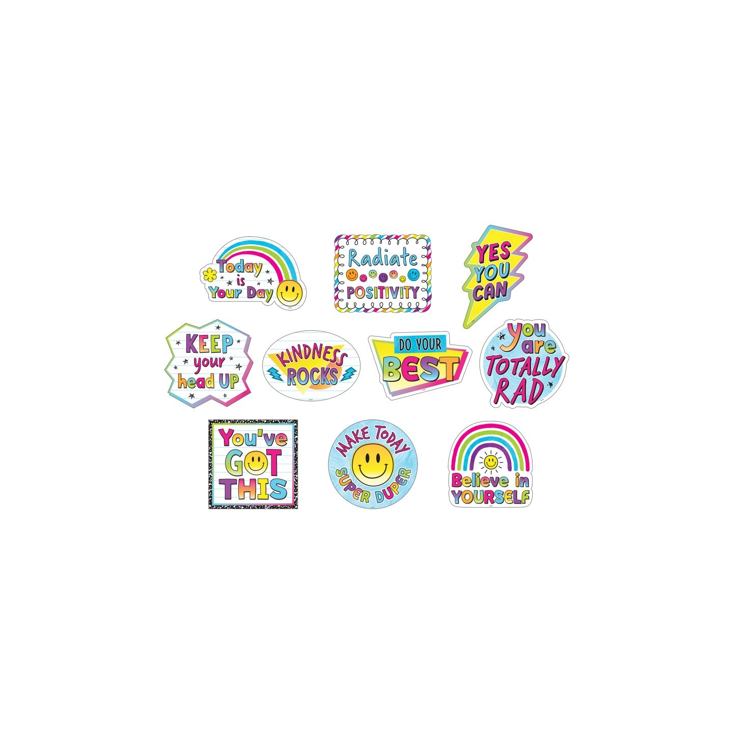 Teacher Created Resources® Brights 4Ever Positive Saying Accents, Pack of 30
