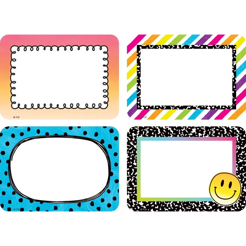 Teacher Created Resources® Brights 4Ever Name Tags / Labels - Multi-Pack, Pack of 36
