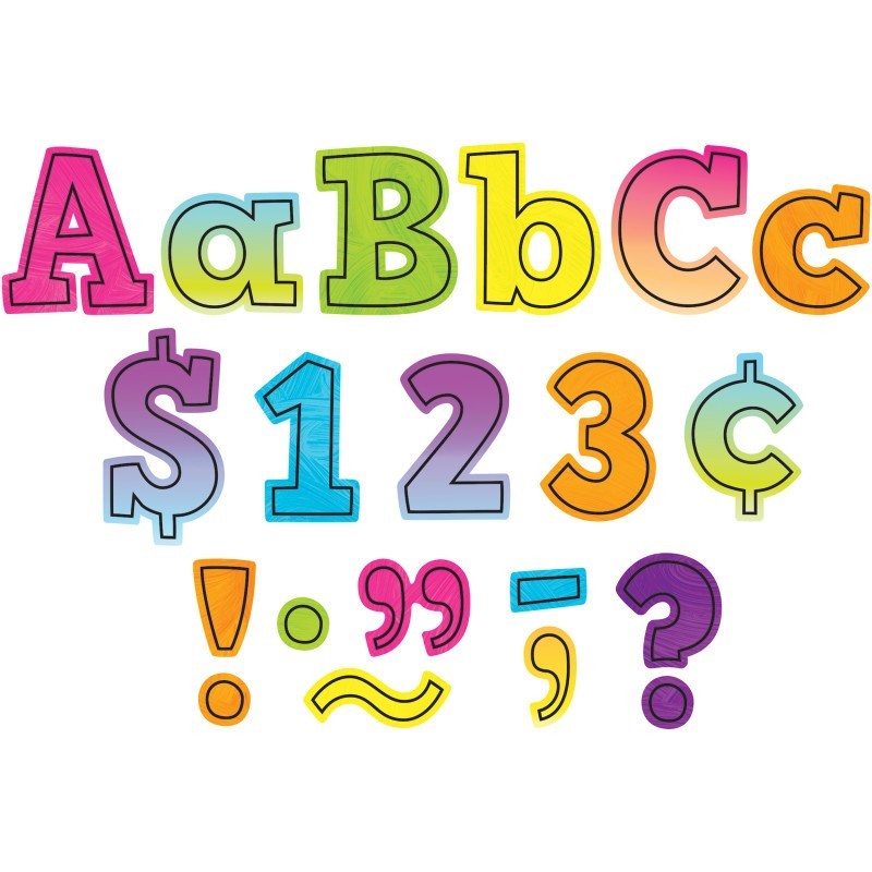 Teacher Created Resources® Brights 4Ever Bold Block 4" Letters Combo Pack, 230 Per Pack, 2 Packs