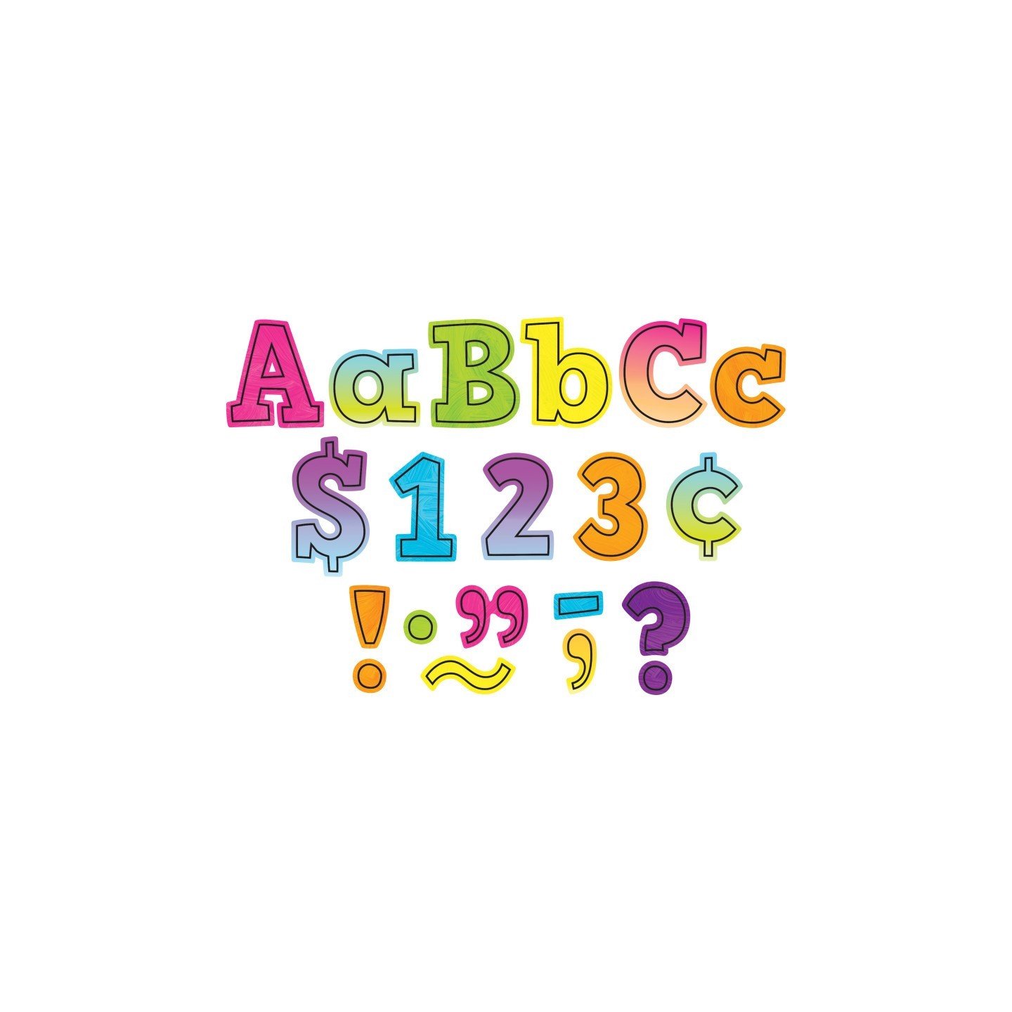 Teacher Created Resources® Brights 4Ever Bold Block 4" Letters Combo Pack, 230 Per Pack, 2 Packs