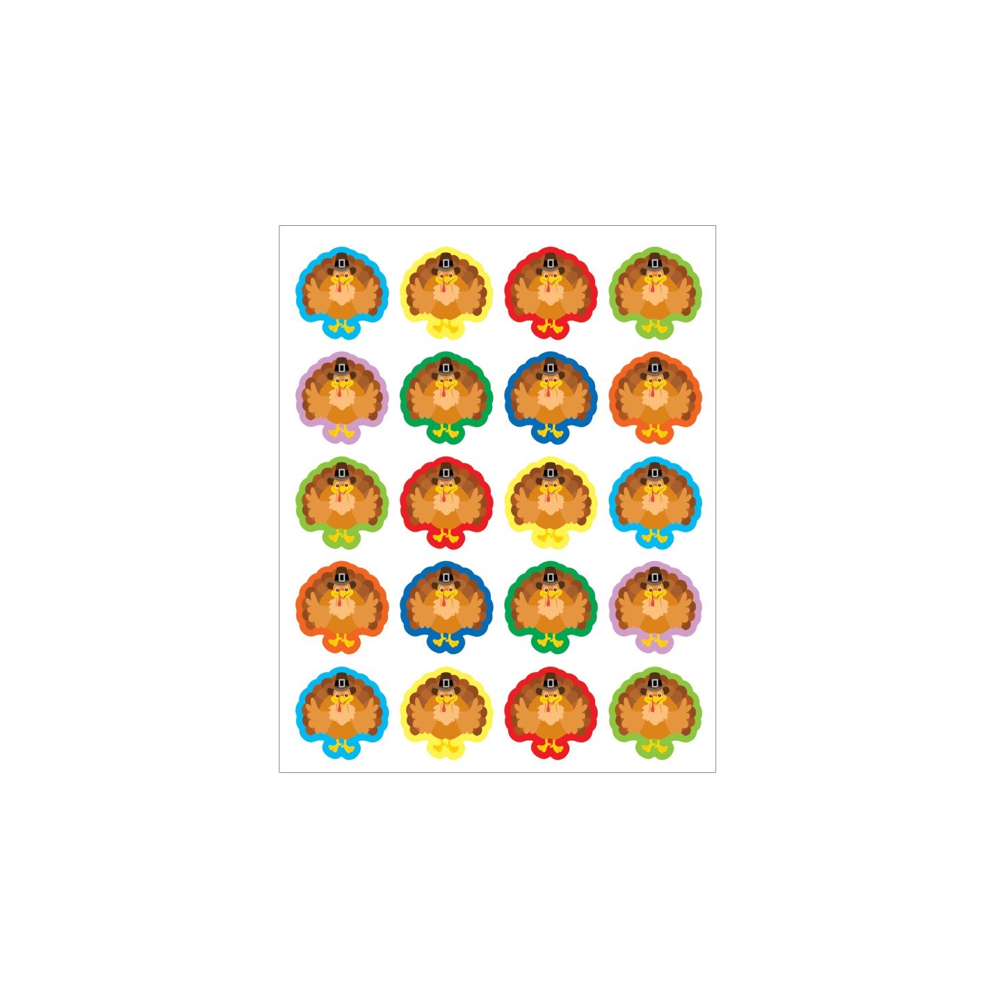 Teacher Created Resources® Turkeys Stickers, Pack of 72