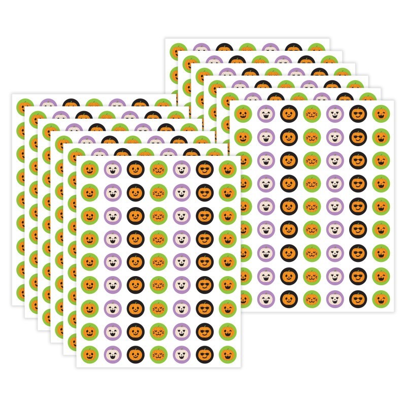 Teacher Created Resources® Halloween Pumpkins Mini Stickers, 378 Per Pack, 12 Packs
