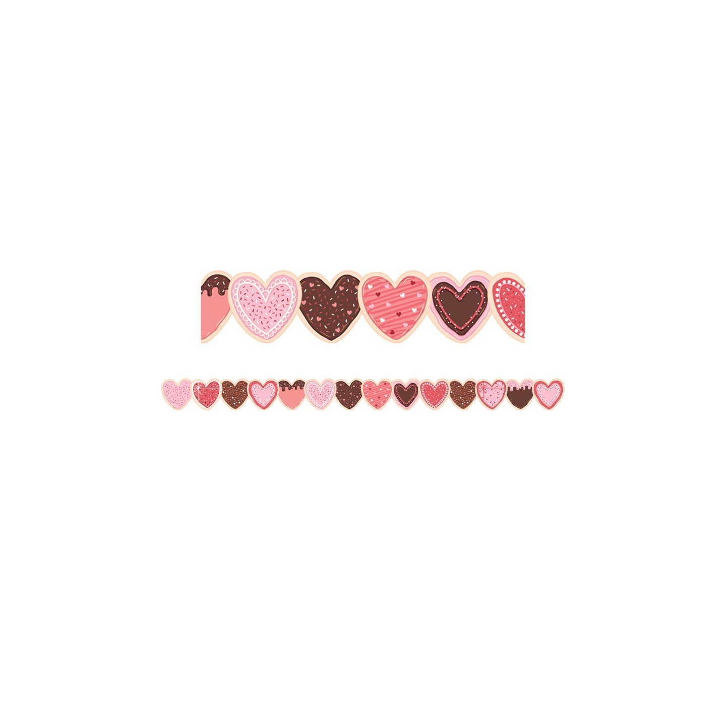 Teacher Created Resources® Frosted Heart Cookies Die-Cut Border Trim, 35 Feet