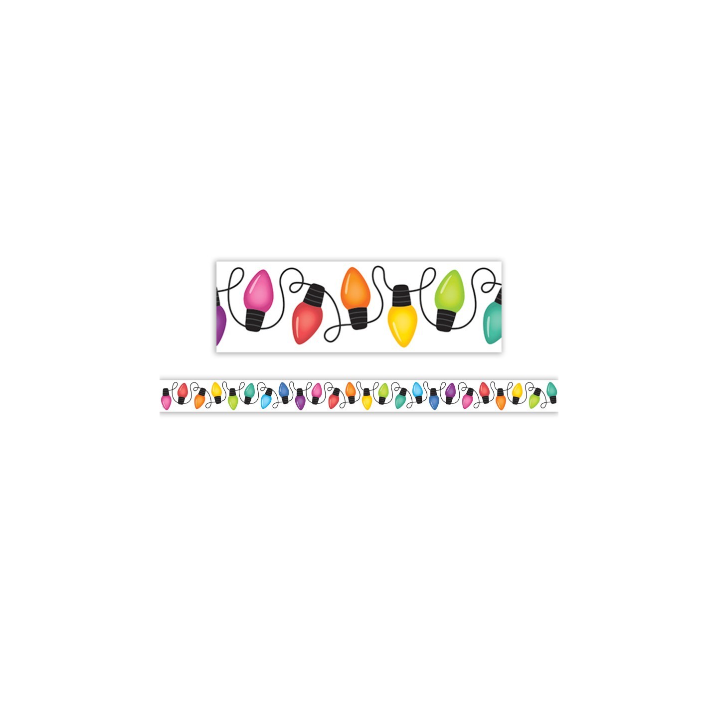 Teacher Created Resources® Colorful Holiday Lights Die-Cut Border Trim, 35 Feet