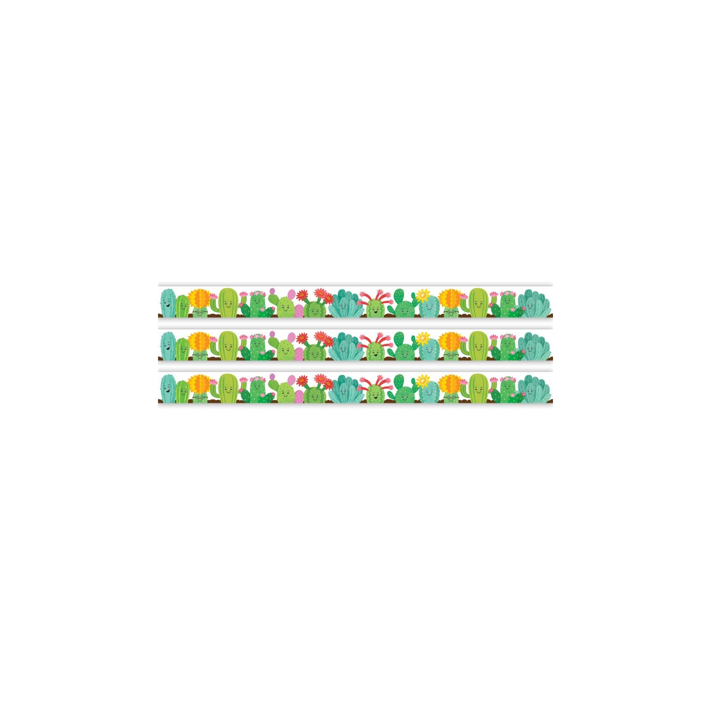 Teacher Created Resources® Happy Cactus Crew Die-Cut Border Trim, 35 Feet Per Pack, 3 Packs