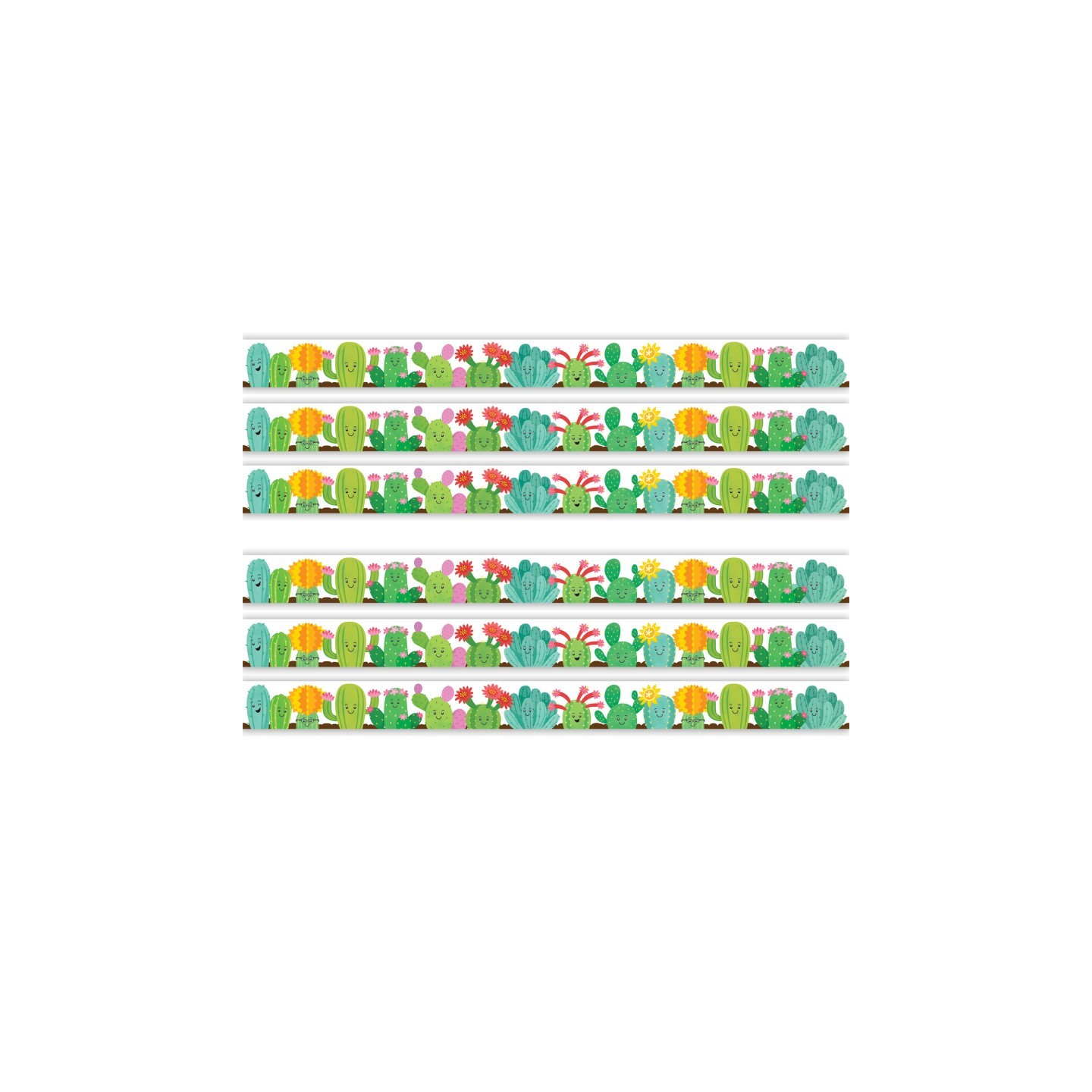 Teacher Created Resources® Happy Cactus Crew Die-Cut Border Trim, 35 Feet Per Pack, 6 Packs