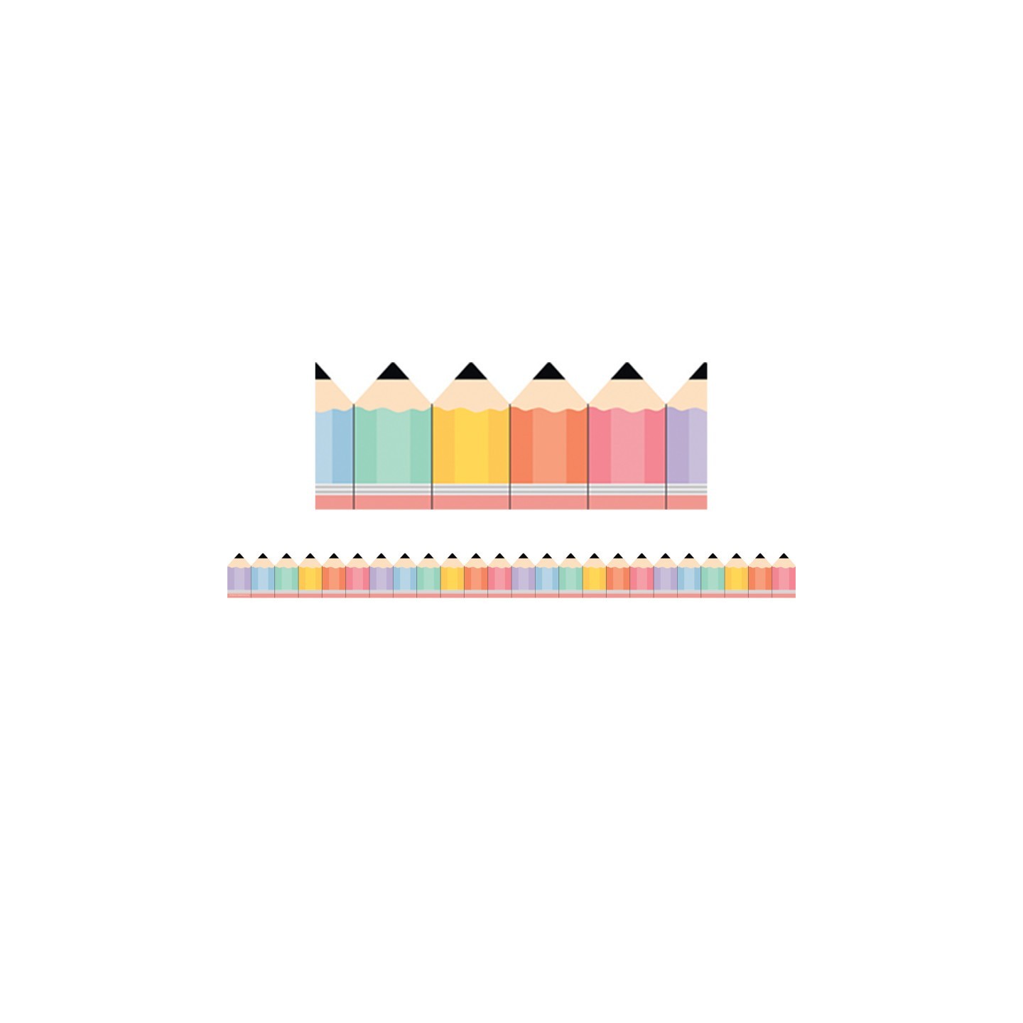 Teacher Created Resources® Multicolor Pencils Die-Cut Decorative Border Trim, 35 ft