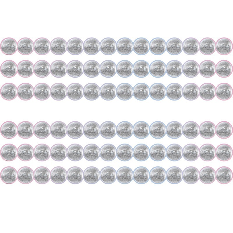 Teacher Created Resources® Disco Balls Die-Cut Border Trim, 35 Feet Per Pack, 6 Packs